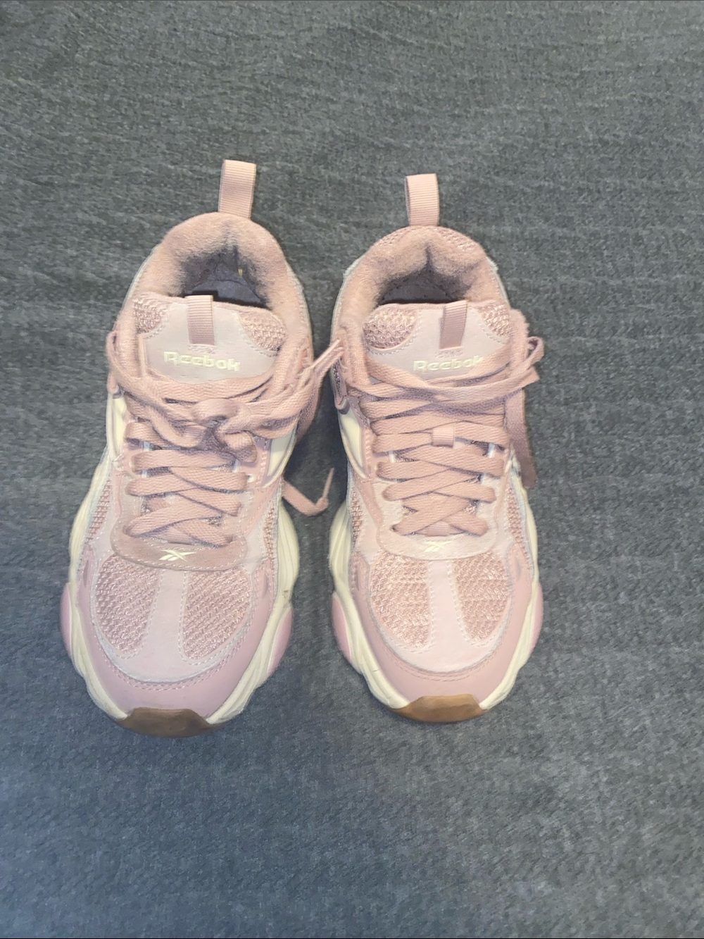 Reebok Women's Light Pink Chunky Athletic Sneakers